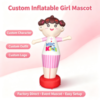 Mascotte gonflable personnalisée certifiée CE, homme agitant les bras, 3m, en tissu Oxford imperméable, personnage de dessin animé, Air Dancer avec ventilateur intégré pour la publicité