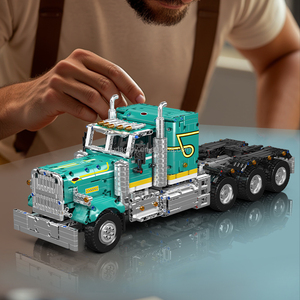 MOULD <span class=keywords><strong>KING</strong></span> 13201 Juego de Bloques de Construcción de Plástico, Rompecabezas, Juguetes de Ingeniería, Modelo de Auto, Camión Americano <span class=keywords><strong>Peter</strong></span>, Set de Bloques de Construcción - Product Image 3