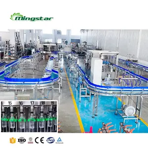 Mingstar CGF14-12-5 Automatic Mineral Bottle water production line liquid detergent filling machines For drinking water plant