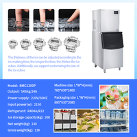 Machine à glaçons industrielle ICEMA, meilleur prix, capacité de stockage de 500 kg, eau essentielle incluse, bars, hôtels, usines, restaurants