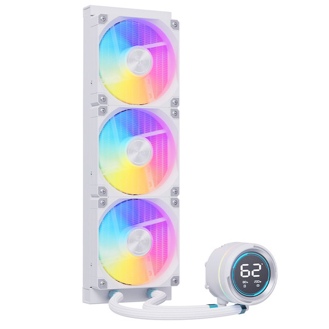 TDP 330W OEM Water Cooler PC CPU Liquid Cooler High Performance PC With 2.1inch LCD Display Screen 360mm ARGB Light Aio Cooler