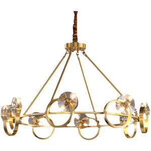 Lustre en cristal de style nordique de luxe avec hauteur réglable et taille moyenne pour salon, salle à manger, chambre à coucher - Product Image 1