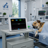 Moniteur patient vétérinaire 12,1 pouces multi-paramètres à écran tactile complet avec ECG, RESP, NIBP, SpO2 (PR), TEMP pour clinique vétérinaire