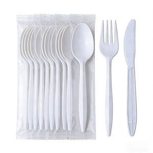Kit de <span class=keywords><strong>couverts</strong></span> jetables écologiques, cuillère et fourchette avec étui en papier, logo personnalisé, camping, vente en gros - Product Image 4