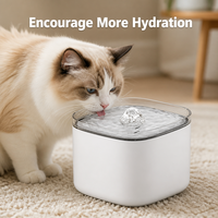 Fontaine à eau intelligente ovale en PP pour animaux de compagnie avec filtration automatique, circulation d'eau fraîche, protection contre l'ébullition à sec, capacité de 3L pour chiens et chats