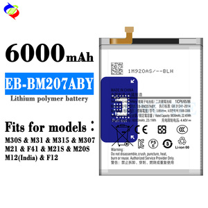 Batteria OEM EB-BM207ABY per <span class=keywords><strong>SAMSUNG</strong></span> M30S M31 M315 M307 <span class=keywords><strong>M21</strong></span> F41 M21S M20S M12 (India) F12 - Product Image 2