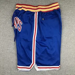 Klaar Om Golden State Blauw Beste Kwaliteit Gestikt Pocket Basketbal Shorts