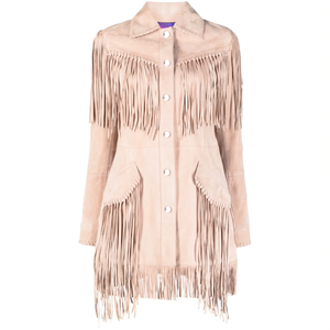 Rockstar Fringe <b>Jacket</b> For Women's Stylish 70s Fringe Soft <b>Suede</b> Leather Cowgirl Fringe <b>Jacket</b> For Western Wear - Product Image 1