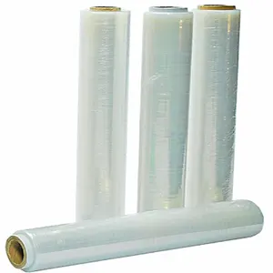 Stretch Pallet Wrap 500mm/450mm Clear 30 Manual Wrap Film Pallet Stretch Soft LLDPE Packaging Roll Moisture Proof SGS Certified Industrial Use