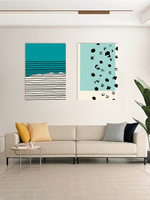 Décoration d'intérieur, art mural sur toile minimaliste nordique, affiche artistique, peinture abstraite géométrique, blocs de couleurs, peinture bohème