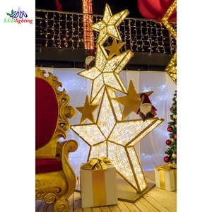 Ip65 Chéo Đường Phố Lớn Led 3D Ngôi Sao Lớn Motif Trang Trí Ánh Sáng Dây Thừng - Product Image 6