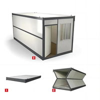 Maison mobile en conteneur de 20 pieds de haute qualité, écologique, alimentée à l'énergie solaire, étanche, en acier, avec panneaux sandwich, appartements miniatures