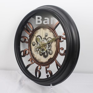 Reloj de Pared de Cuarzo de Estilo Europeo-Americano, Vintage, de Plástico, con <span class=keywords><strong>Hora</strong></span> Mundial, Visualización de 24 Horas, Moderno, Simple, Elegante y Decorativo - Product Image 4