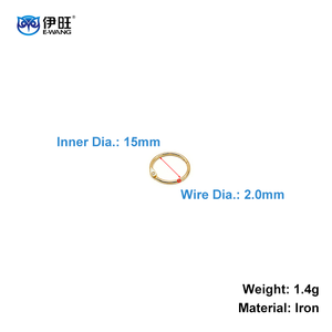 Yiwang แหวนทองเค0.6นิ้วสำหรับอัลบั้มรูปไดอารี่สมุดโน้ต - Product Image 3