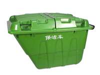 Poubelle à roulettes économique de 400 L avec couvercle en polyéthylène haute densité (HDPE) pour la collecte des déchets municipaux, usine chinoise