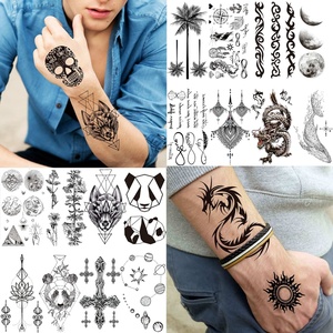 Autocollant de tatouage temporaire personnalisé, transfert à l'eau, art corporel longue durée, sûr, non toxique, motifs tendance pour hommes, femmes, enfants, fêtes - Product Image 4