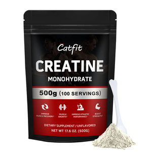 <span class=keywords><strong>Creatina</strong></span> Monohidrato en Polvo Pura, Estándar Alemán, Platino, 200 Mallas, 100% Micronizada, Etiqueta Personalizada, 500g - Product Image 1