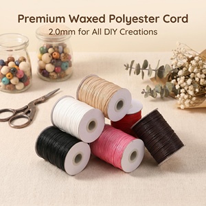 Cordón de Macramé de Poliéster Encerado Coreano de 2.0 mm, Cuerda Trenzada Resistente y Antidesgarrable <span class=keywords><strong>para</strong></span> <span class=keywords><strong>Abalorios</strong></span>, Manualidades y Accesorios Hechos a Mano - Product Image 1