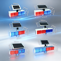 Feux de signalisation mobiles à LED rouge-bleu alimentés par énergie solaire
