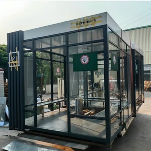 ห้องสูบบุหรี่กลางแจ้งแบบมีหลังคา โครงเหล็ก กระจกใส สำหรับพื้นที่สาธารณะ - Product Image 5