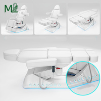 Table de massage électrique pliable à 3 moteurs en cuir PU chauffante pour salon de beauté et spa