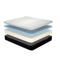 Matelas en mousse à mémoire de forme hypoallergénique respirant – Disponible en tailles simple, double, queen, king, grand et très grand avec revêtement en tissu
