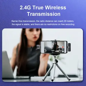 Microfone wireless de lapela para celular, portátil, mini colar, vlogs, fil, cravate, k9, lavalier duplo, microfone sem fio, para telefone móvel, youtube