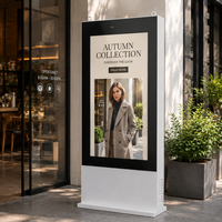 Maßgefertigte Outdoor-Stand-Digitalanzeige IP65 Wasserdichter Touchscreen Werbedisplay Hochhelligkeits-LCD für Einkaufszentren