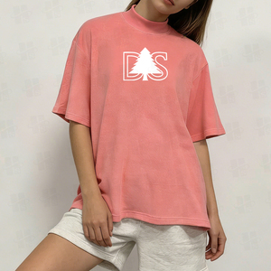 เสื้อยืดคอเต่าผ้าเทอร์รี่คุณภาพสูงสำหรับผู้หญิง ไซส์ใหญ่ ปักโลโก้ตามสั่ง ขายส่ง - Product Image 3