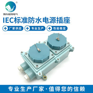 Prise de courant étanche conforme à la norme IEC RSIL2-3 bleue 792, connecteur industriel double pour utilisation marine, fiche industrielle marine - Product Image 5