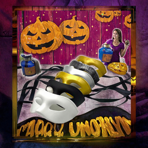 Bola <span class=keywords><strong>de</strong></span> <span class=keywords><strong>maquillaje</strong></span> <span class=keywords><strong>de</strong></span> <span class=keywords><strong>Halloween</strong></span>, actuación <span class=keywords><strong>de</strong></span> fiesta, multicolor, cabeza plana, Jazz, adultos, hombres, mujeres, príncipe, <span class=keywords><strong>media</strong></span> <span class=keywords><strong>cara</strong></span>, Máscara - Product Image 2