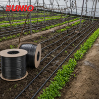Kit d'irrigation goutte à goutte pour grande ferme/plantation, émetteur plat noir 16 mm en PE vierge pur, pour une hectare