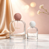Flacon de parfum en verre vide 50ml 100ml, ovale, fond épais 15mm, pompe pulvérisatrice à sertir, logo personnalisé, atomiseur de voyage rechargeable, vente en gros