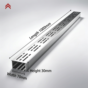 Canal de drenaje HeSun de acero inoxidable 304, dimensiones 1000*70*30 mm, resistente a altas temperaturas, tamaños personalizados disponibles. - Product Image 1