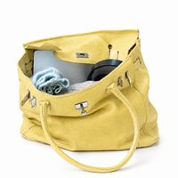 Tas Tote Logam Permukaan Lembut Kustom dengan Gesper, Tas Tangan Kapasitas Besar, Tas Selempang Mewah untuk Wanita, Tas Retro Eropa