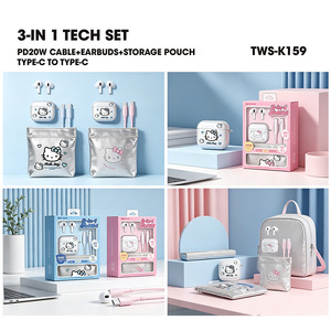 หูฟังไร้สาย Shi Jing TWS-K159 BT 5.3 พร้อมเคสลายการ์ตูนและสาย Type-C - Product Image 4