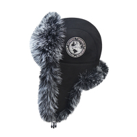 Gorros de invierno tipo trapper, cálidos, rusos, cortavientos, estilo Ushanka, de piel sintética con orejeras de tela común para viajes de invierno