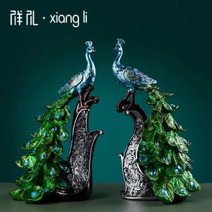 European-Style Modern Home Entryway Decor Creative TV Wine <b>Cabinet</b> Ornaments Peacock Wedding Gifts New Resin <b>Crafts</b> - Product Image 6