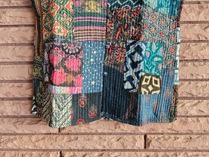 Elegant Handmade Block Print Cotton Quilted Winter Half Jacket Bohemian Ethnic Wear for Women Stylish Gift for Her - Product Image 4