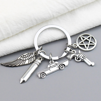 Keychain Pendant Keychain Retaining Ring Unisex Pentagram Metal Keychain Fashion Movie Supernatural