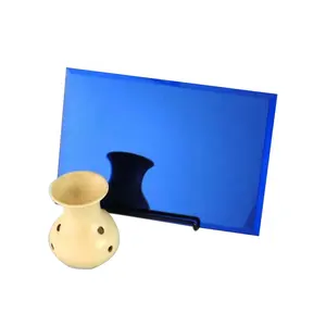 Wandspiegel Blauw Kleur Spiegel Decoratief Glas 1830*2440 Dubbele Coating Grijze Verf