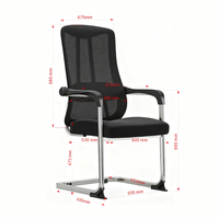 Chaise de bureau de direction ergonomique simple et moderne en maille à dossier moyen avec repose-jambes pour le bureau, vente en gros