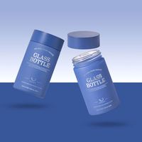 Vanky Emballage de bouteille de pilule de conteneur de capsule de vitamine en verre Medicable de 150ml de logo personnalisé