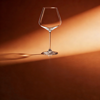 Verre à vin rouge en cristal transparent 500 ml, design incliné unique, verrerie élégante pour mariage, banquet, restaurant, bar à domicile