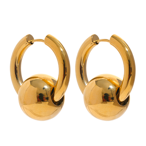 Trendy 18K Gold Plated Simple <b>Huggie</b> Hoop Earrings 2.5MM Thickness Stainless Steel Jewelry Geometric Women's YISS FERA Parties - Product Image 1