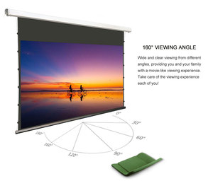 Pantalla de Proyección Motorizada de PVC de Alta Calidad de 72-150 Pulgadas 16:9 con Control Remoto para Proyecciones de Películas en Paredes y Techos del Hogar - Product Image 2