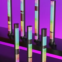 Barres lumineuses LED RGB modernes synchronisées à la musique, activées par la voix, contrôlables par application, rechargeables, pour ambiance lumineuse, jeux, voiture, TV, décoration de fête et de chambre