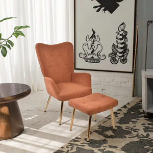 <span class=keywords><strong>Fauteuil</strong></span> tufté de loisirs moderne pour le salon Fauteuils d'appoint avec cadre en métal pour la maison ou l'hôtel - Product Image 4