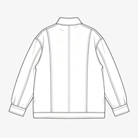 Veste Homme Col Montant en Denim 100% Coton, avec Empiècements, Fermeture Éclair, Bords Effilochés, Poches, Coupe Oversize, Style Vintage Streetwear