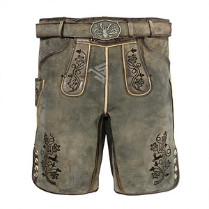 Costume court en daim pour homme, style Lederhosen, pour Halloween, Oktoberfest, performance scénique allemande de Munich, déguisement de carnaval - Product Image 1